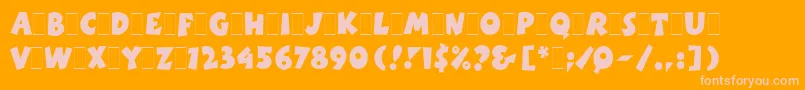 BoinkLetPlain.1.0 Font – Pink Fonts on Orange Background