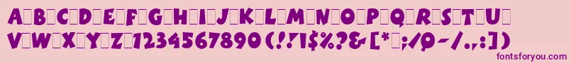 BoinkLetPlain.1.0 Font – Purple Fonts on Pink Background