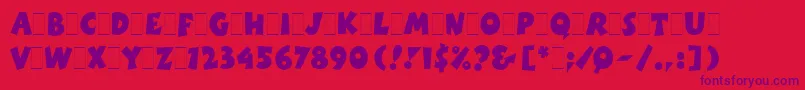 BoinkLetPlain.1.0 Font – Purple Fonts on Red Background