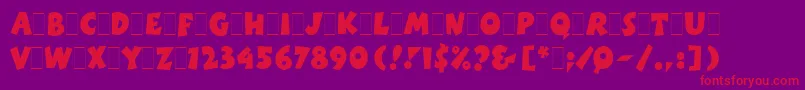 BoinkLetPlain.1.0 Font – Red Fonts on Purple Background