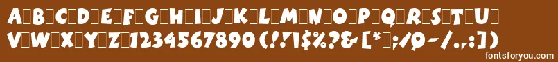 BoinkLetPlain.1.0 Font – White Fonts on Brown Background
