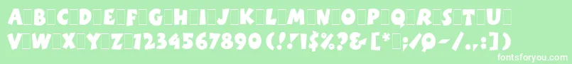 BoinkLetPlain.1.0 Font – White Fonts on Green Background