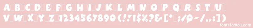 BoinkLetPlain.1.0 Font – White Fonts on Pink Background