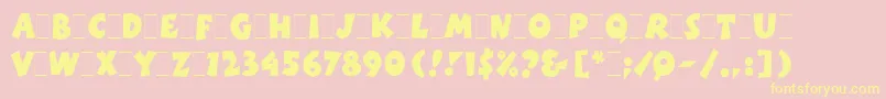 BoinkLetPlain.1.0 Font – Yellow Fonts on Pink Background