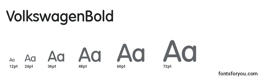 VolkswagenBold Font Sizes