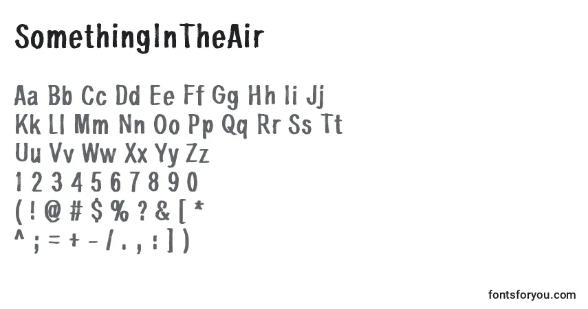 SomethingInTheAir Font – alphabet, numbers, special characters