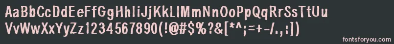SomethingInTheAir Font – Pink Fonts on Black Background