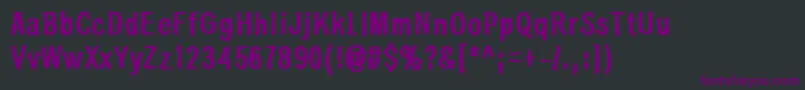 Fonte SomethingInTheAir – fontes roxas em um fundo preto