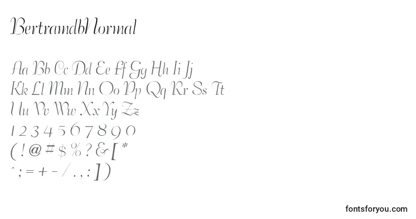 Czcionka BertramdbNormal – alfabet, cyfry, specjalne znaki