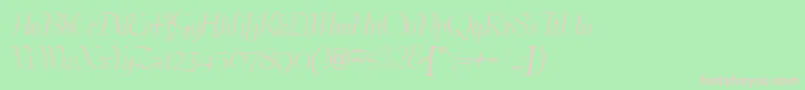 BertramdbNormal Font – Pink Fonts on Green Background