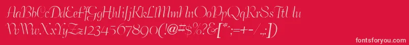 BertramdbNormal Font – Pink Fonts on Red Background