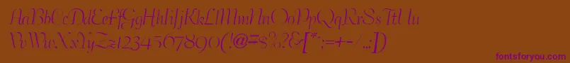 fuente BertramdbNormal – Fuentes Moradas Sobre Fondo Marrón