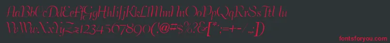 BertramdbNormal Font – Red Fonts on Black Background