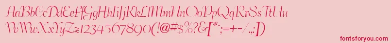 BertramdbNormal Font – Red Fonts on Pink Background
