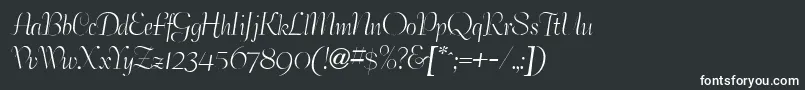 BertramdbNormal-Schriftart – Weiße Schriften auf schwarzem Hintergrund
