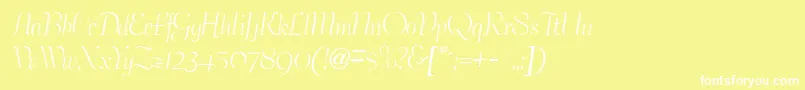 BertramdbNormal Font – White Fonts on Yellow Background
