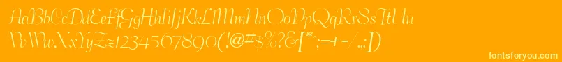 BertramdbNormal Font – Yellow Fonts on Orange Background