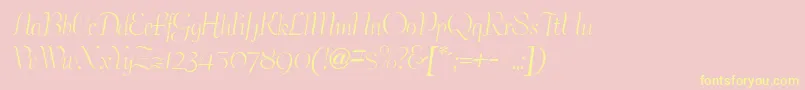 Police BertramdbNormal – polices jaunes sur fond rose