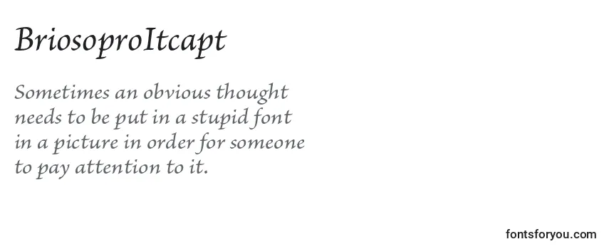 Review of the BriosoproItcapt Font