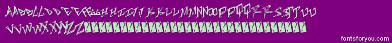 Tableshank Font – Green Fonts on Purple Background