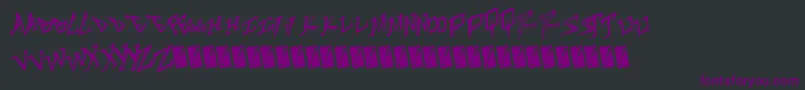 Tableshank Font – Purple Fonts on Black Background
