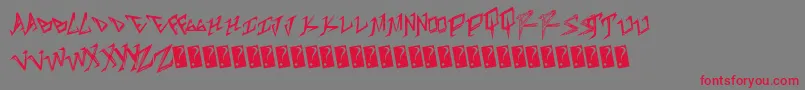 Tableshank Font – Red Fonts on Gray Background