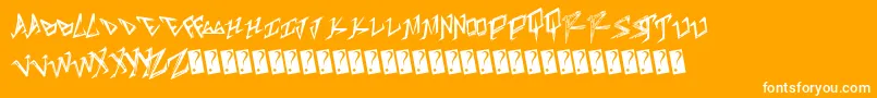 Tableshank Font – White Fonts on Orange Background