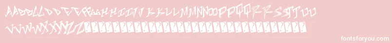 Tableshank Font – White Fonts on Pink Background
