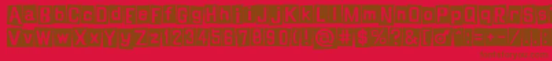 Шрифт Shinjiblues – коричневые шрифты на красном фоне
