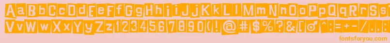 Shinjiblues Font – Orange Fonts on Pink Background