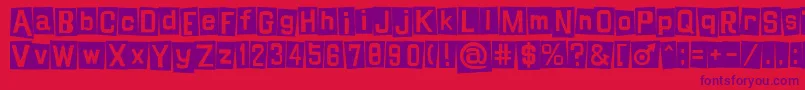 Shinjiblues Font – Purple Fonts on Red Background