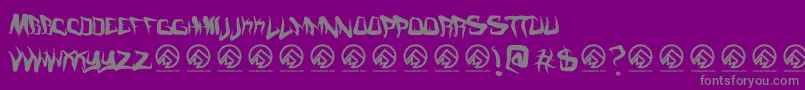 Fmcreepmode Font – Gray Fonts on Purple Background