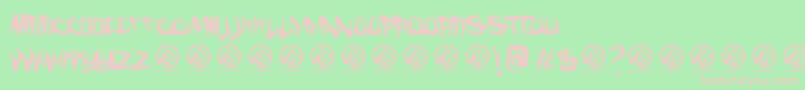 Fmcreepmode Font – Pink Fonts on Green Background