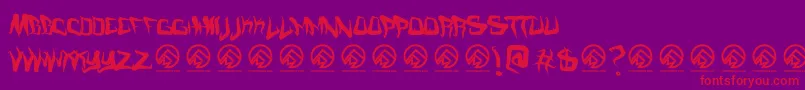 Fmcreepmode Font – Red Fonts on Purple Background