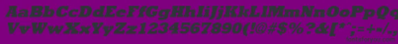 Шрифт Rockneyextrabold ffy – чёрные шрифты на фиолетовом фоне