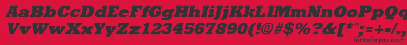 Rockneyextrabold ffy Font – Black Fonts on Red Background
