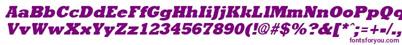Rockneyextrabold ffy Font – Purple Fonts on White Background