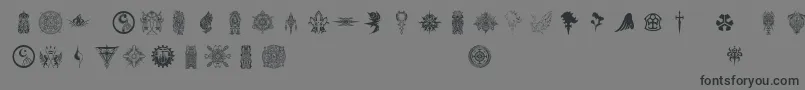 Ffsymbols Font – Black Fonts on Gray Background