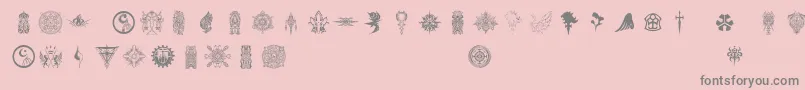 Ffsymbols Font – Gray Fonts on Pink Background