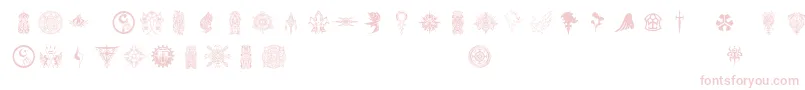 Ffsymbols Font – Pink Fonts on White Background