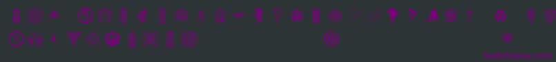 Шрифт Ffsymbols – фиолетовые шрифты на чёрном фоне