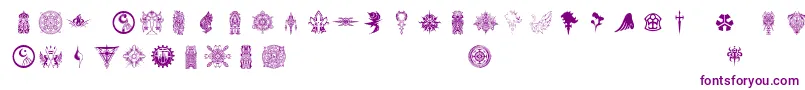 Ffsymbols Font – Purple Fonts on White Background