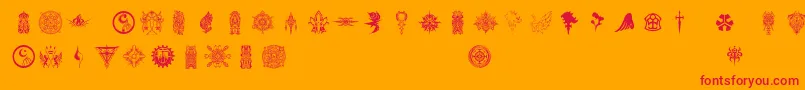 fuente Ffsymbols – Fuentes Rojas Sobre Fondo Naranja