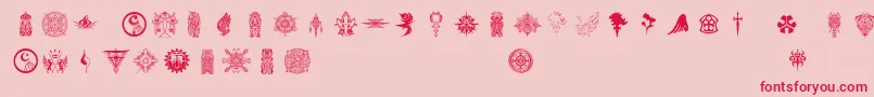Ffsymbols Font – Red Fonts on Pink Background