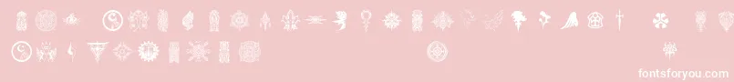 Ffsymbols Font – White Fonts on Pink Background