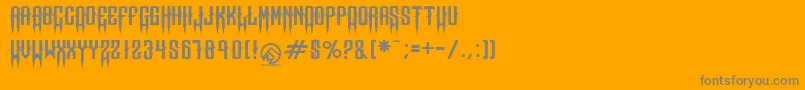 Chopschops Font – Gray Fonts on Orange Background