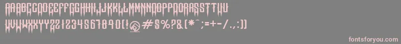 Weitere Informationen zur Chopschops-Schriftart Chopschops-Schriftart – Rosa Schriften auf grauem Hintergrund