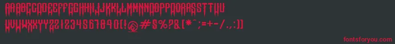 Chopschops Font – Red Fonts on Black Background