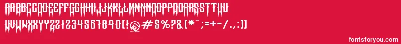 Chopschops Font – White Fonts on Red Background
