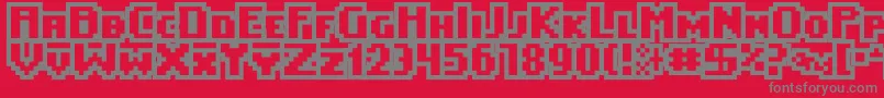 Easeofuseoutline Font – Gray Fonts on Red Background